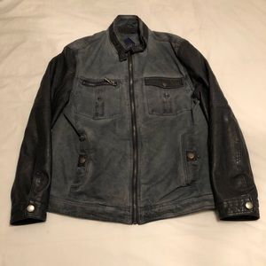 Cesari leather moto jacket